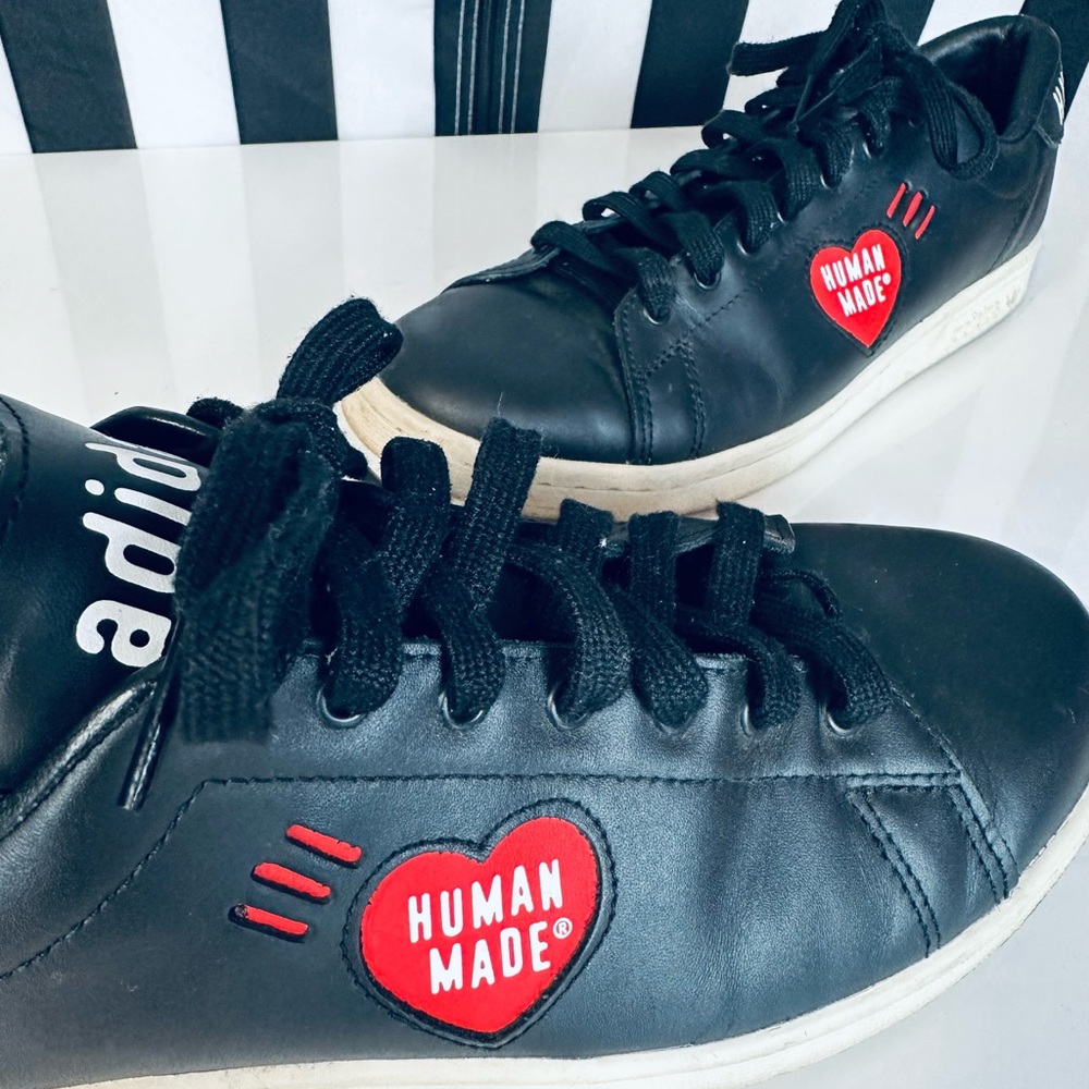 Human Made Dry Alls x Adidas Black Leather Sneakers